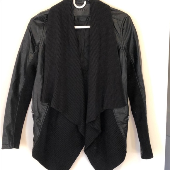 Blank NYC Jackets & Blazers - Blank NYC sweater/leather jacket
